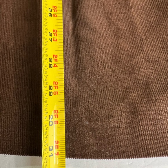 Haggar Casuals 12 vintage brown corduroy midi skirt casual neutral retro - Picture 7 of 7